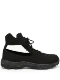 Yohji Yamamoto cut-out canvas high-top sneakers - Black