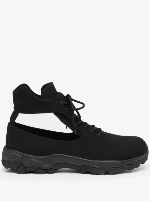 Yohji Yamamoto cut-out canvas high-top sneakers