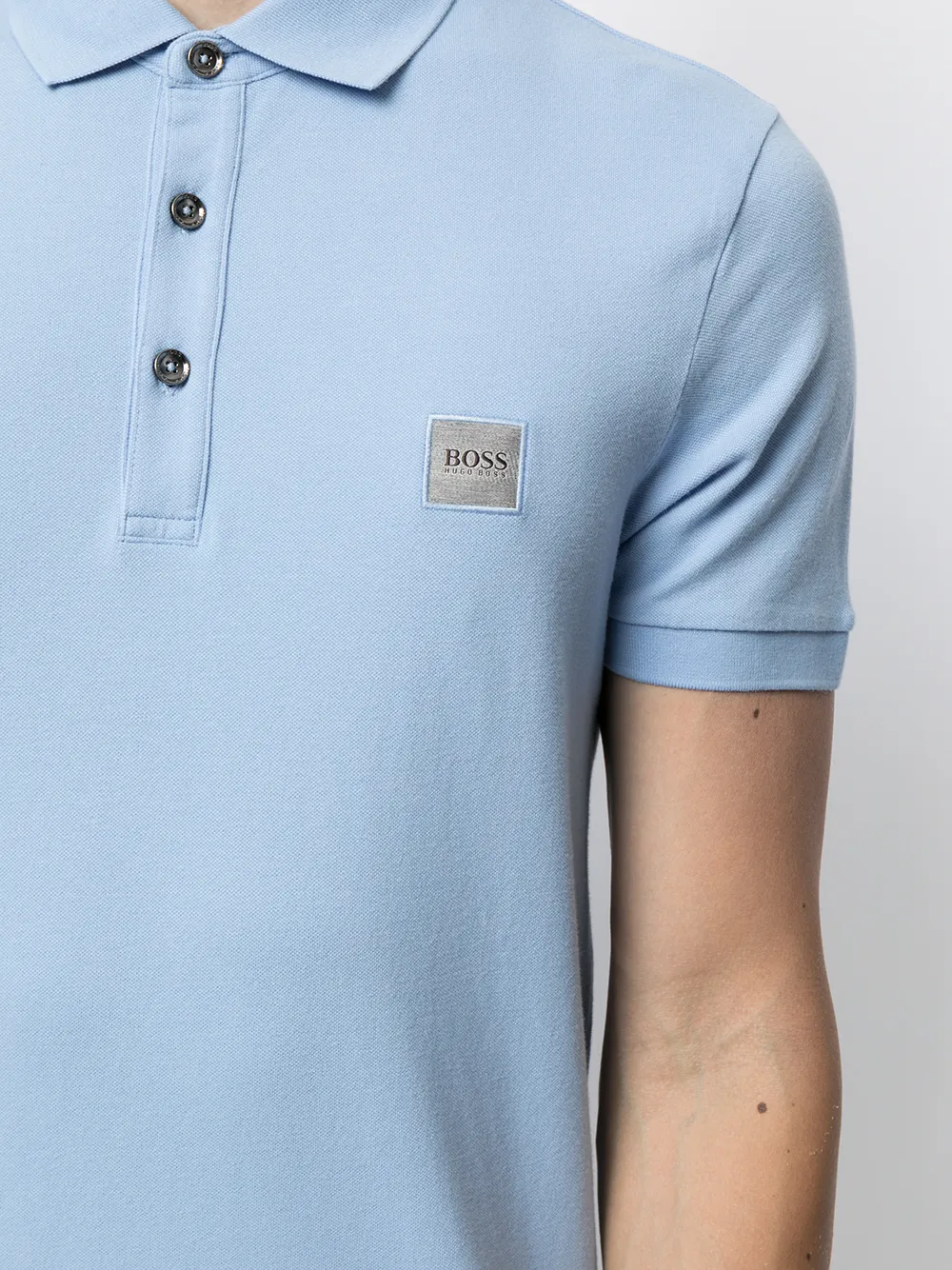 фото Boss рубашка поло с нашивкой-логотипом