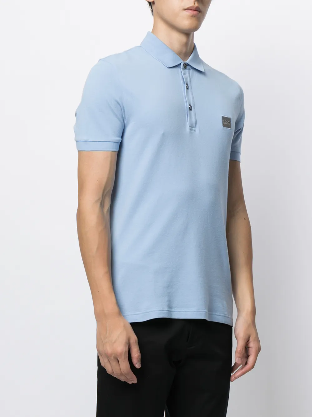 фото Boss рубашка поло с нашивкой-логотипом