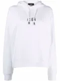 DSQUARED2 logo drawstring hoodie - White