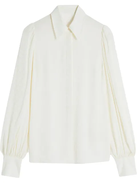 Victoria Victoria Beckham long-sleeve logo jacquard shirt