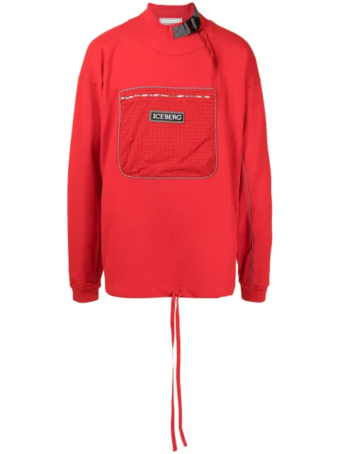 Iceberg logo-patch cotton sweatshirt 