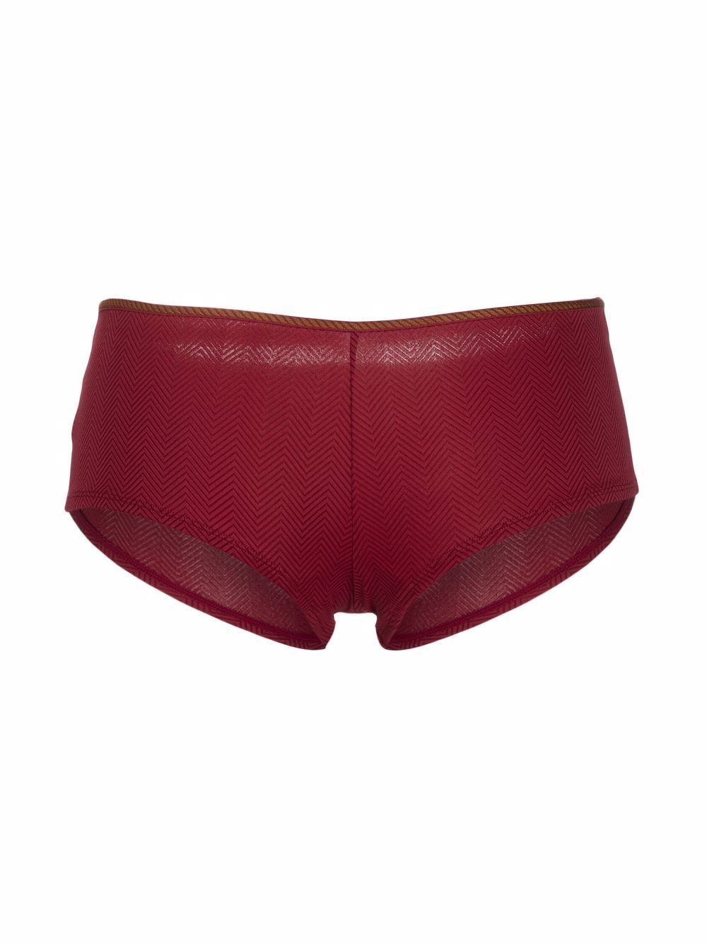 marlies dekkers chevron-pattern strap-detail boxer briefs - red