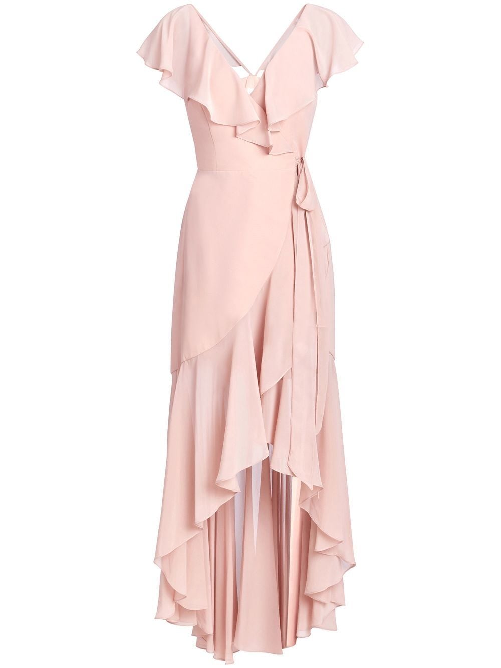 Marchesa Notte Bridesmaids ruffled wrap gown