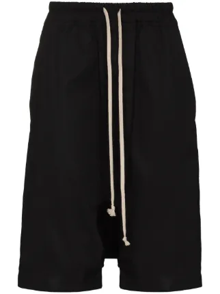 Rick Owens Pod drop-crotch Track Shorts | Black | FARFETCH