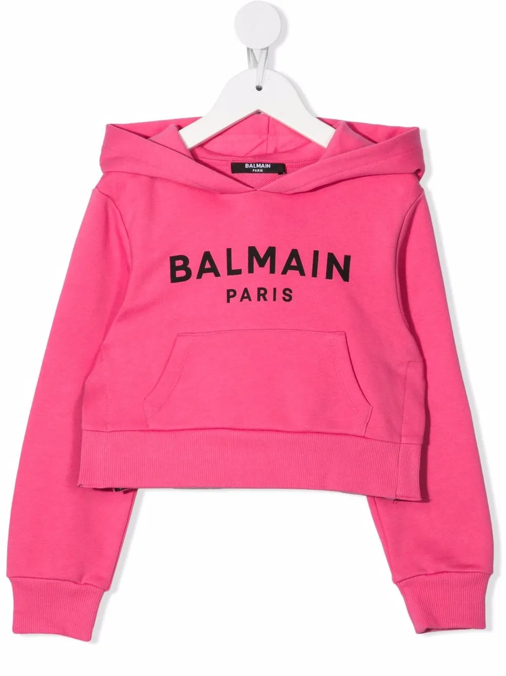 фото Balmain kids укороченное худи с логотипом