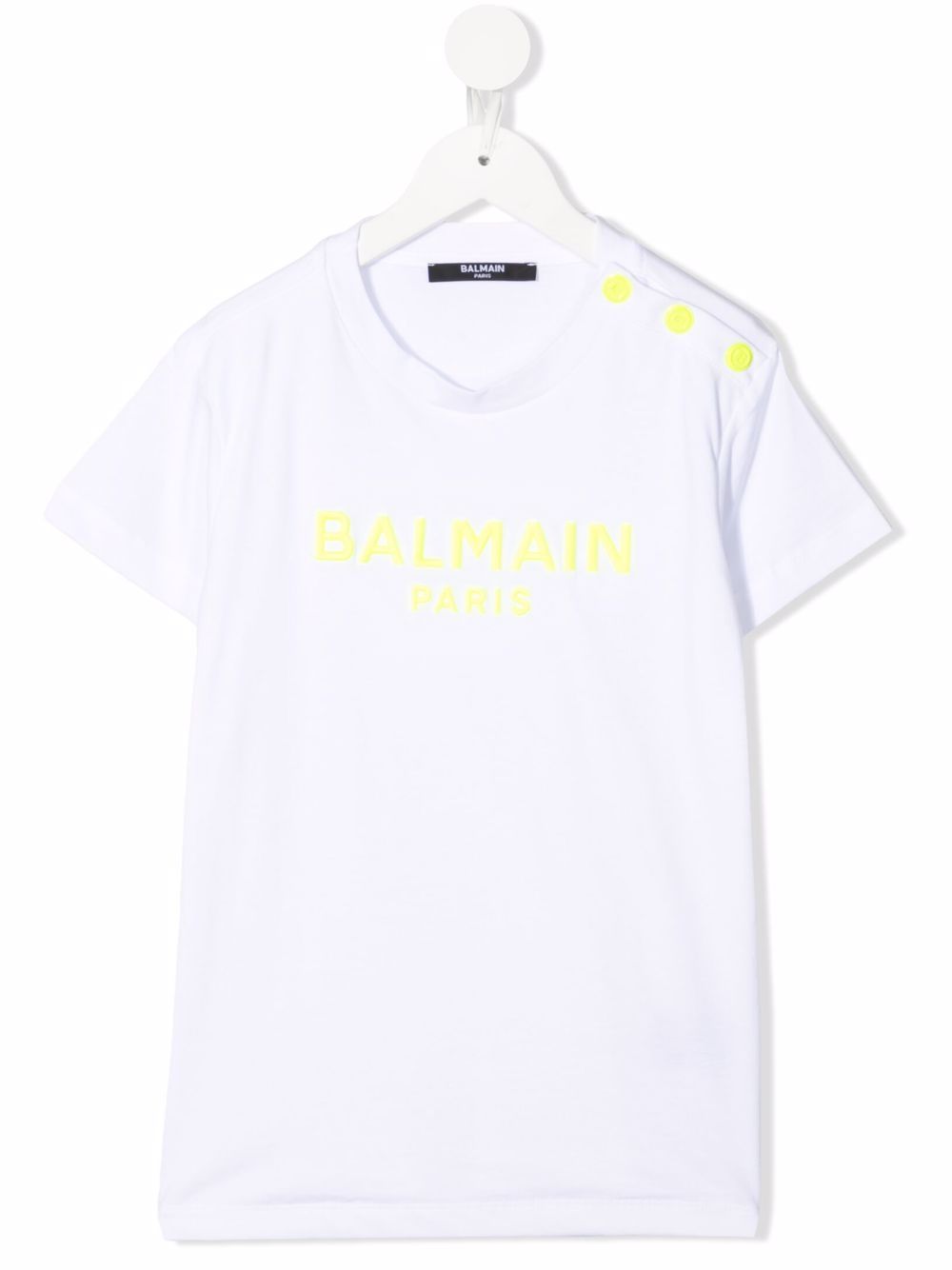 фото Balmain kids футболка с вышитым логотипом