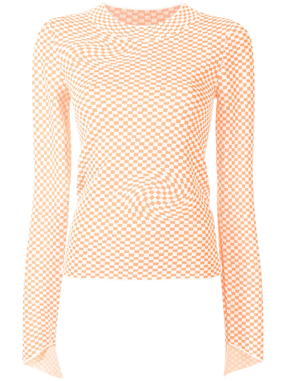 

PortsPURE suéter con motivo de cuadros - Naranja