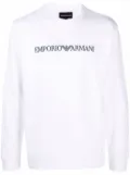 Emporio Armani logo-print crew-neck sweatshirt - White