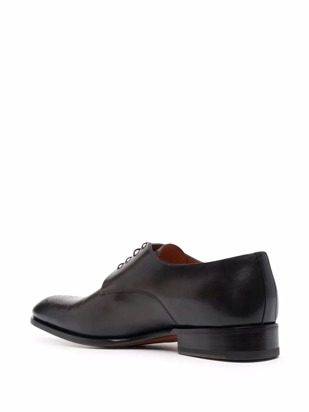 фото Santoni туфли на шнуровке с перфорацией