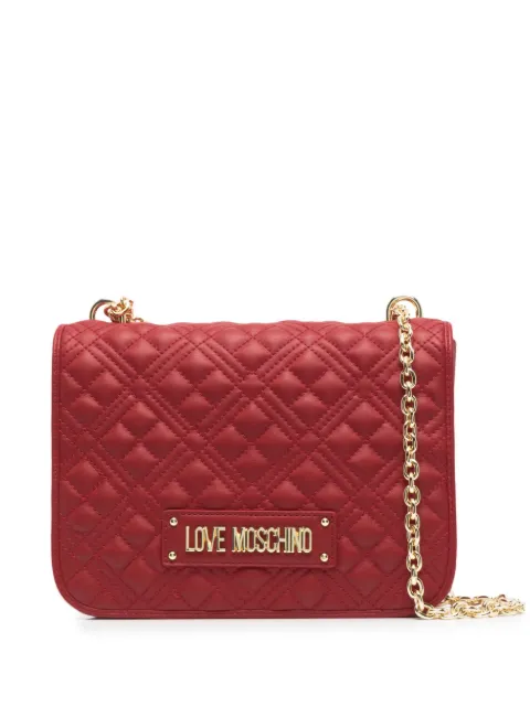 Love Moschino quilted logo-plaque shoulder bag WOMEN