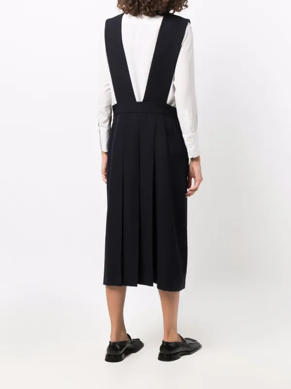 Comme Des Garçons Pre-Owned 2000s Suspenders Midi Pleated Skirt