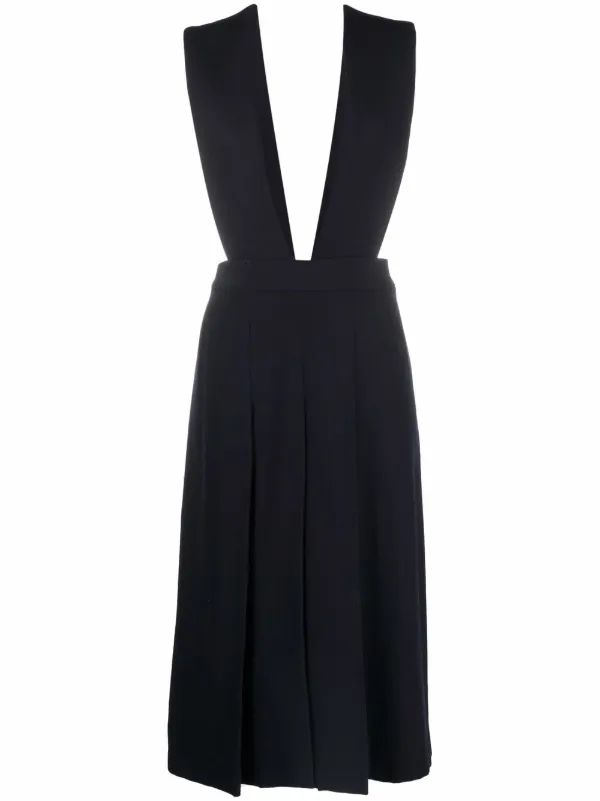 Comme Des Garçons Pre-Owned 2000s Suspenders Midi Pleated Skirt
