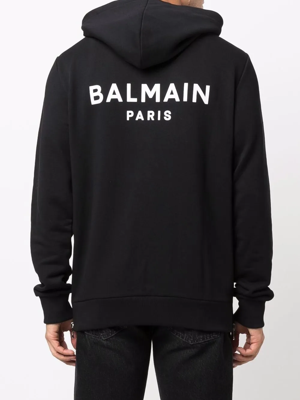 фото Balmain худи с кулиской и логотипом