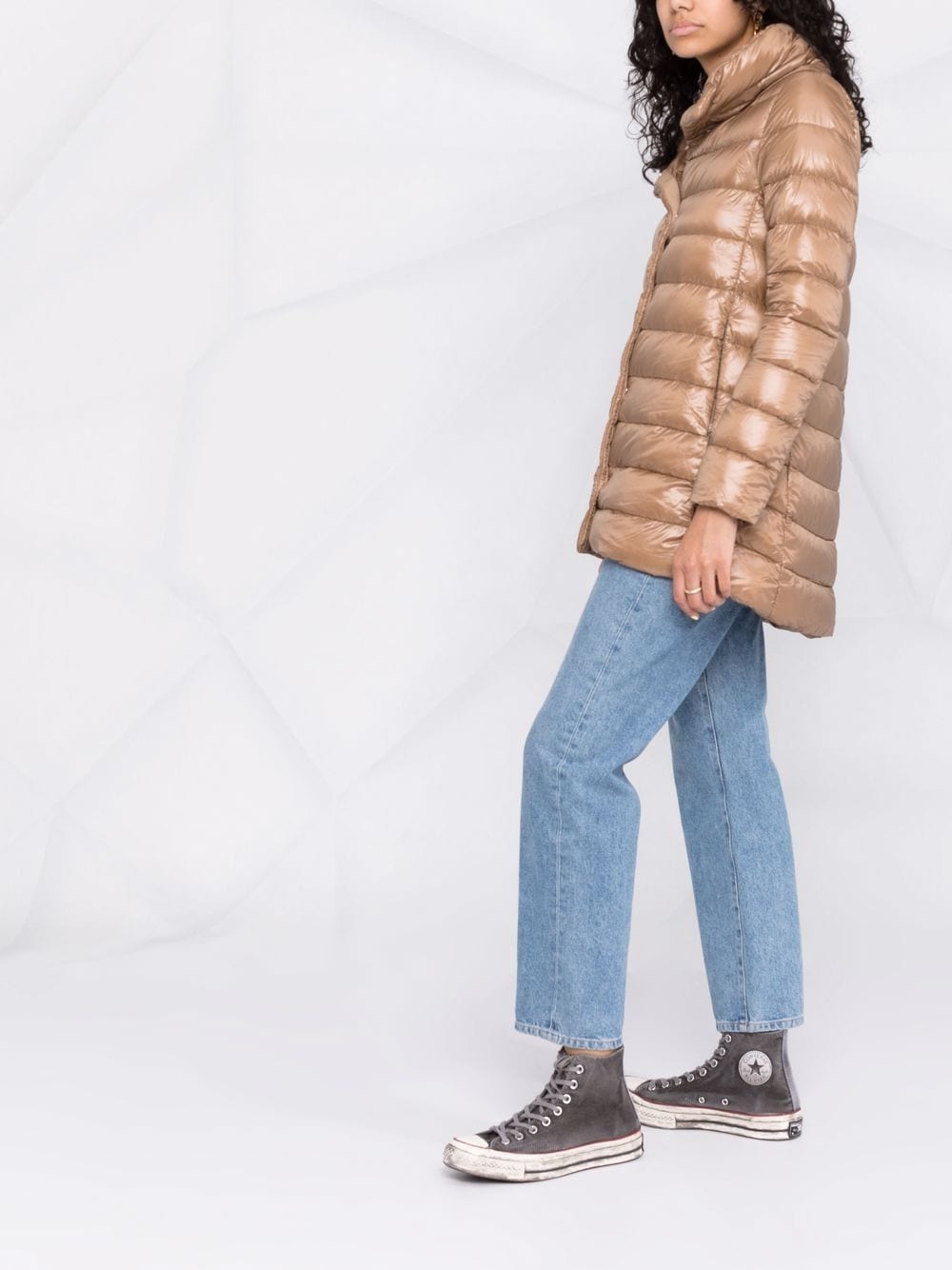 Shop Herno Amelia Padded Jacket In Braun