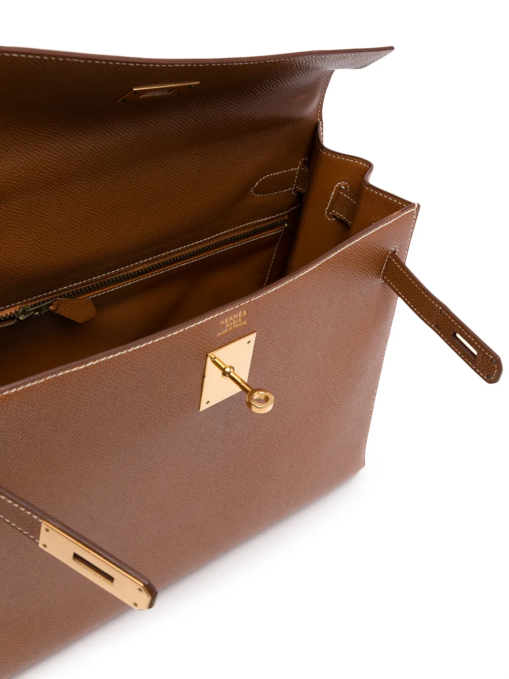 Preowned Hermes 1992 Kelly Séllier 32 Bag In Brown ModeSens