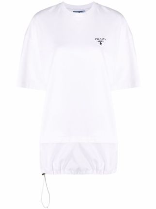 Prada Re-Nylon layered-effect Drawstring T-shirt - Farfetch