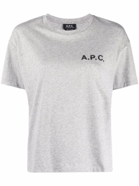 A.P.C. Logo Crewneck T-shirt - Farfetch