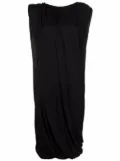 Lanvin Pre-Owned 2008 draped knee-length dress - Black