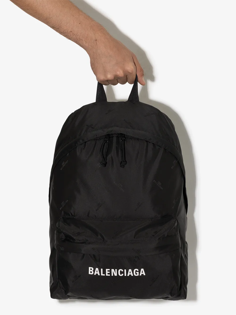 balenciaga logo backpack