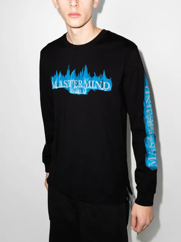 新品タグ付き　MASTERMIND WORLD ロングスリーブ Tシャツ Mastermind World ロゴ ロングTシャツ | ブラック | FARFETCH JP