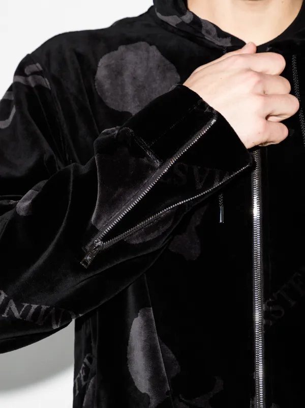 ジャケット・アウター archive skull Design velour track jacket Mastermind World skull-print Velvet Track Jacket | Black | FARFETCH