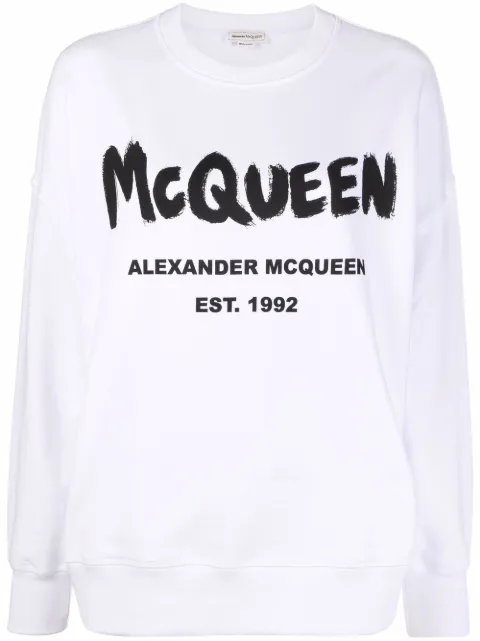 Alexander McQueen sudadera con logo estampado