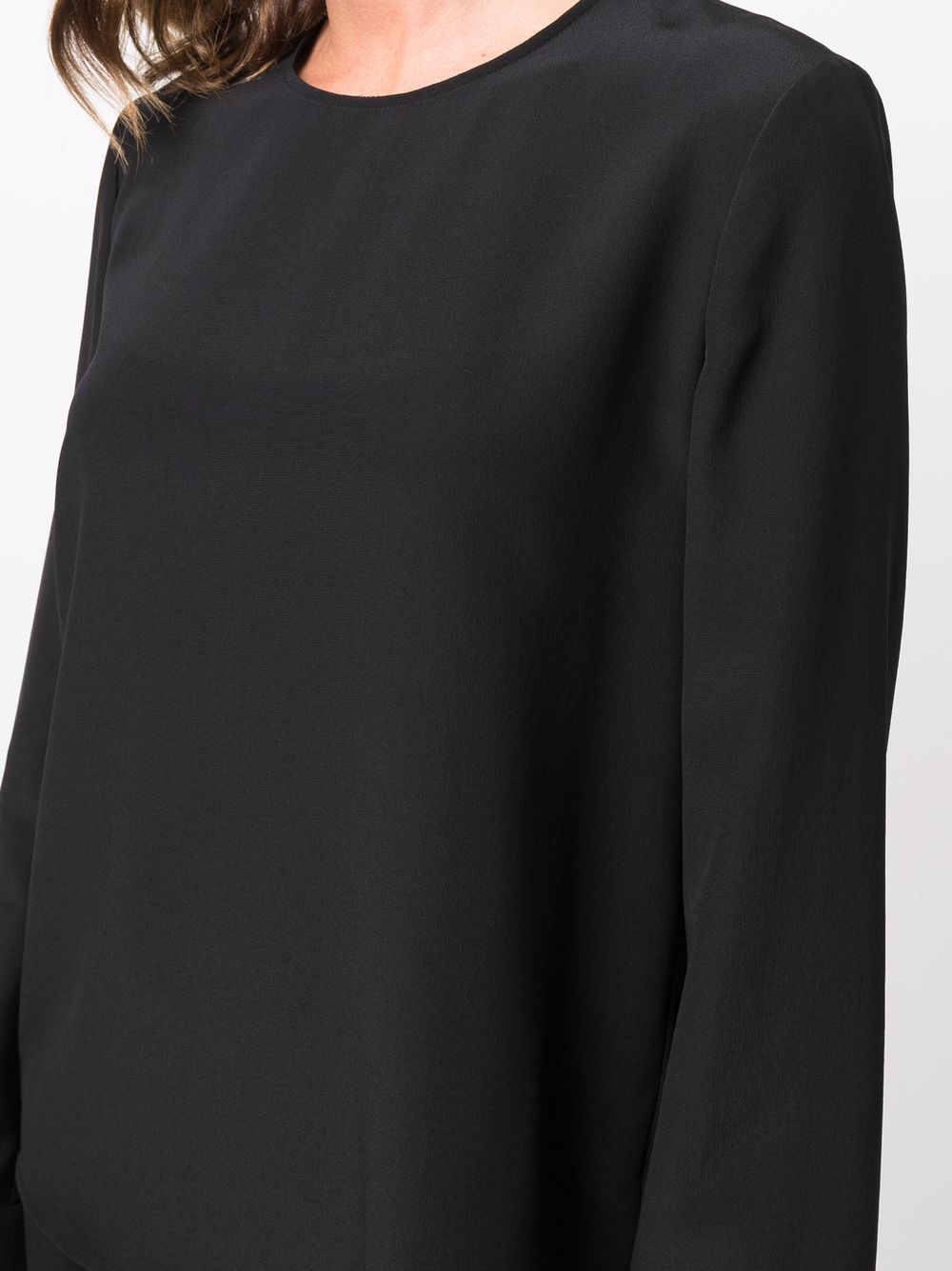 Emporio Armani long-sleeve silk top Women