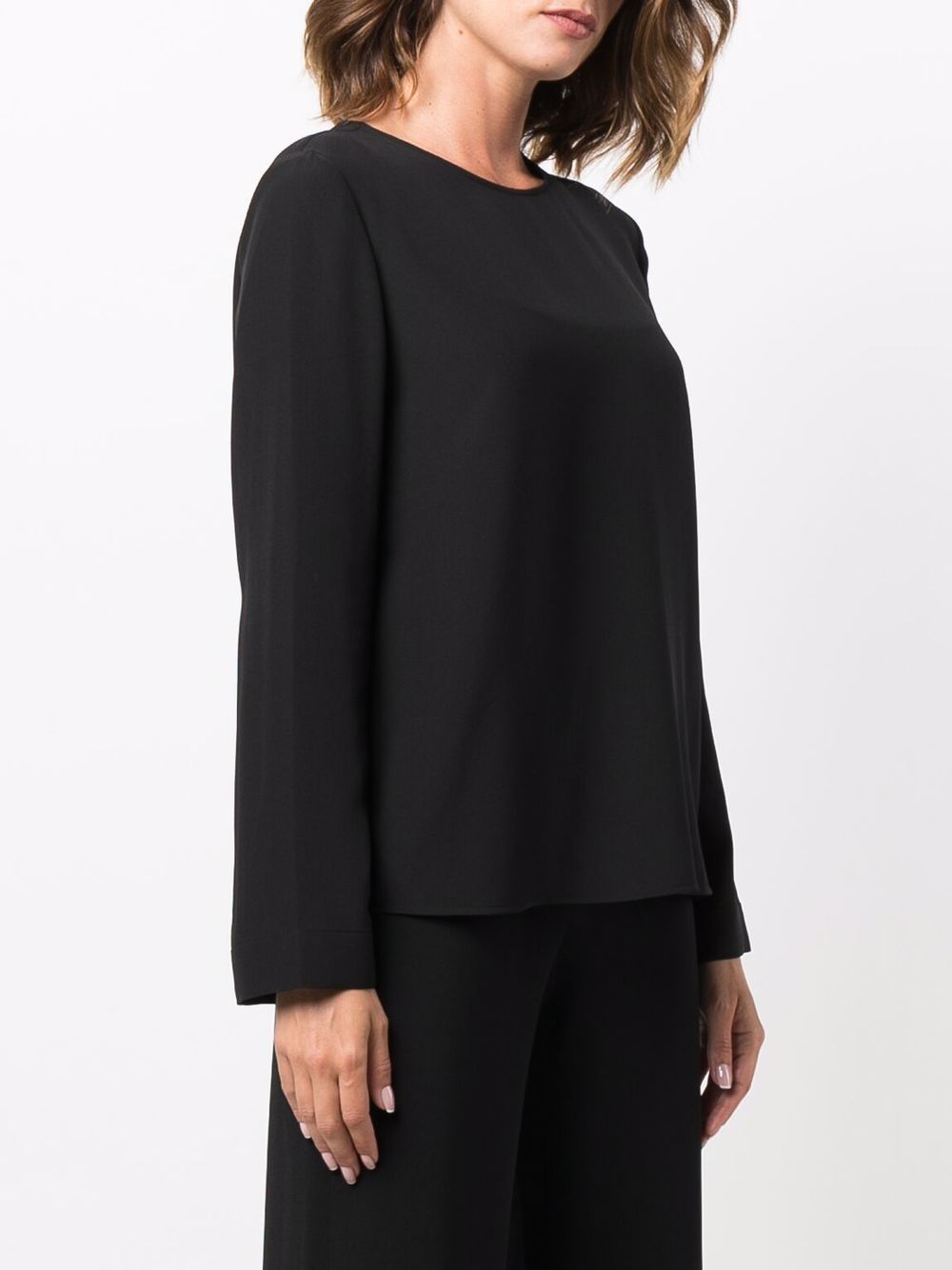 Emporio Armani long-sleeve silk top Women