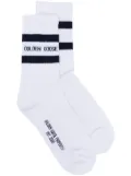 Golden Goose stripe trim ribbed socks - White