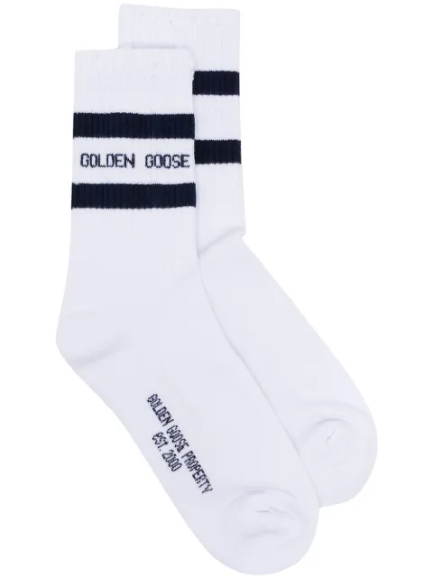 Golden Goose stripe trim ribbed socks