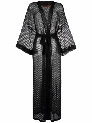 Shop Missoni open-knit beach cover-up 