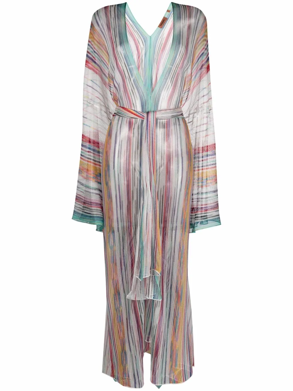 Image 1 of Missoni stripe-pattern knitted kaftan