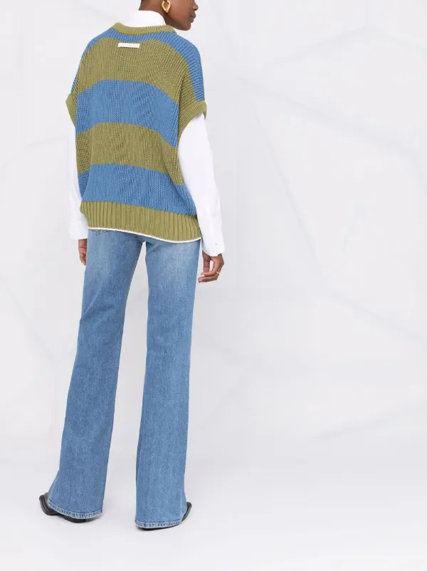 ETRO high-waisted flare-cuff Jeans 