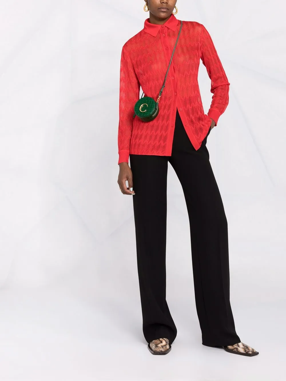 Image 2 of Missoni chevron-pattern knitted top
