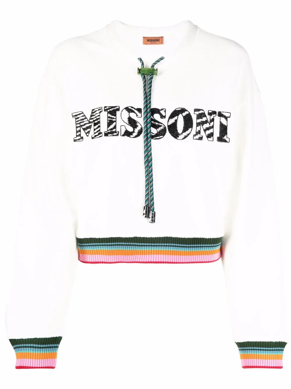 

Missoni sudadera con cuello redondo - Blanco