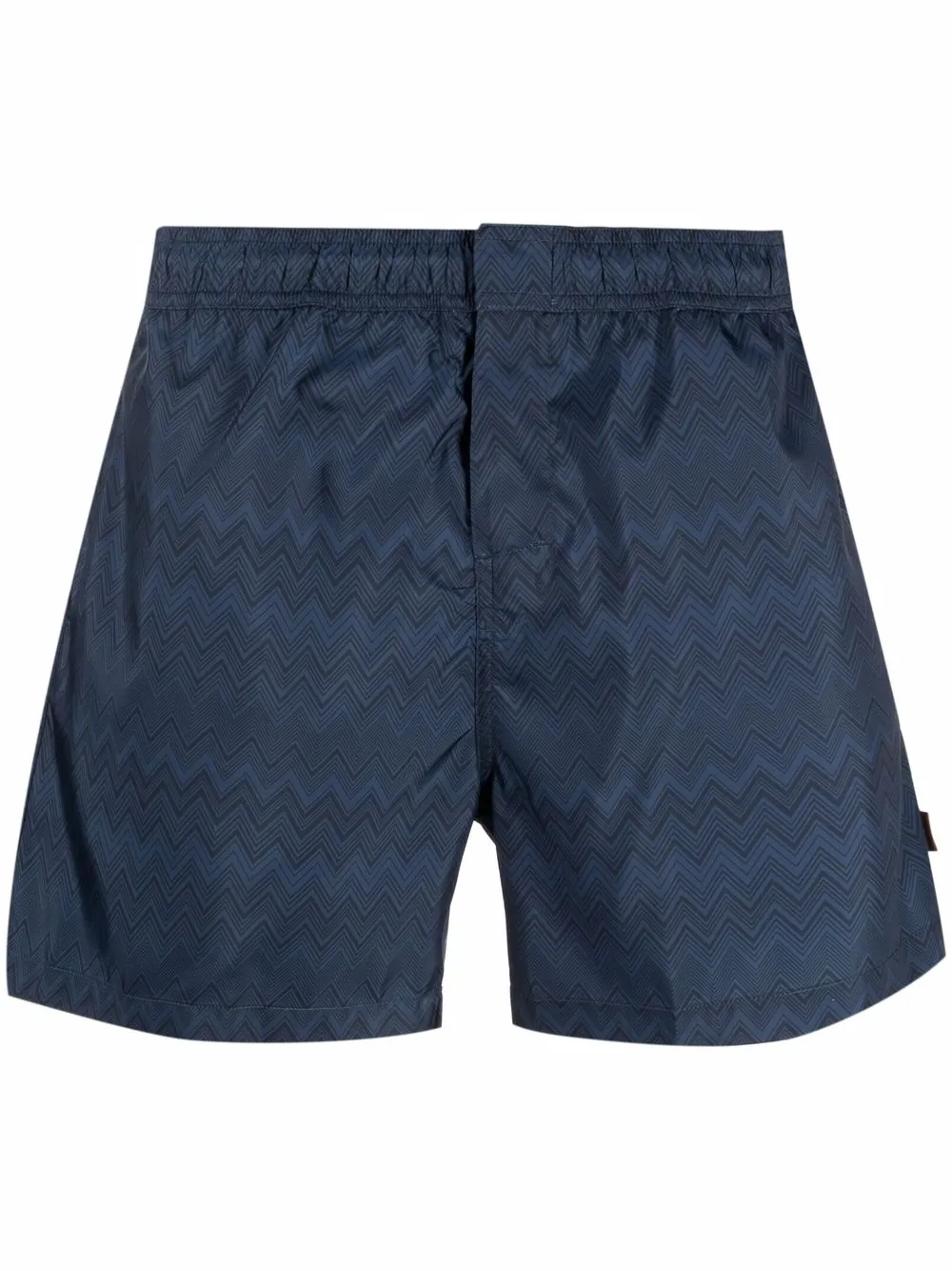 zigzag-pattern swim shorts