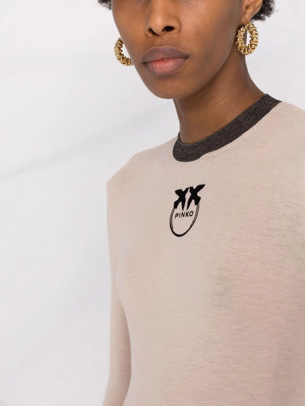 фото Pinko футболка с длинными рукавами и логотипом