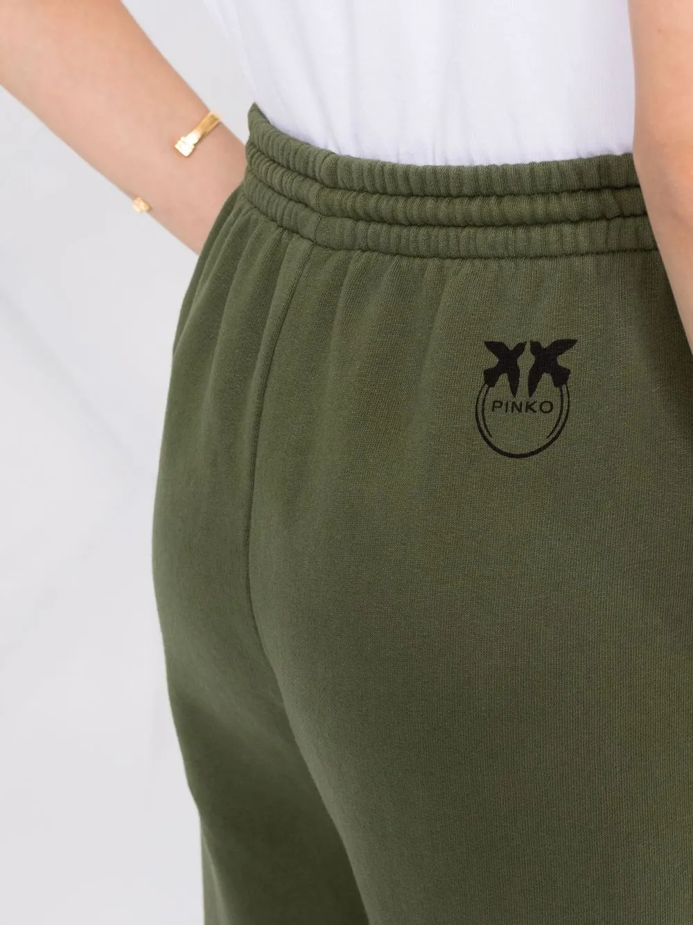 фото Pinko спортивные брюки с логотипом и кулиской