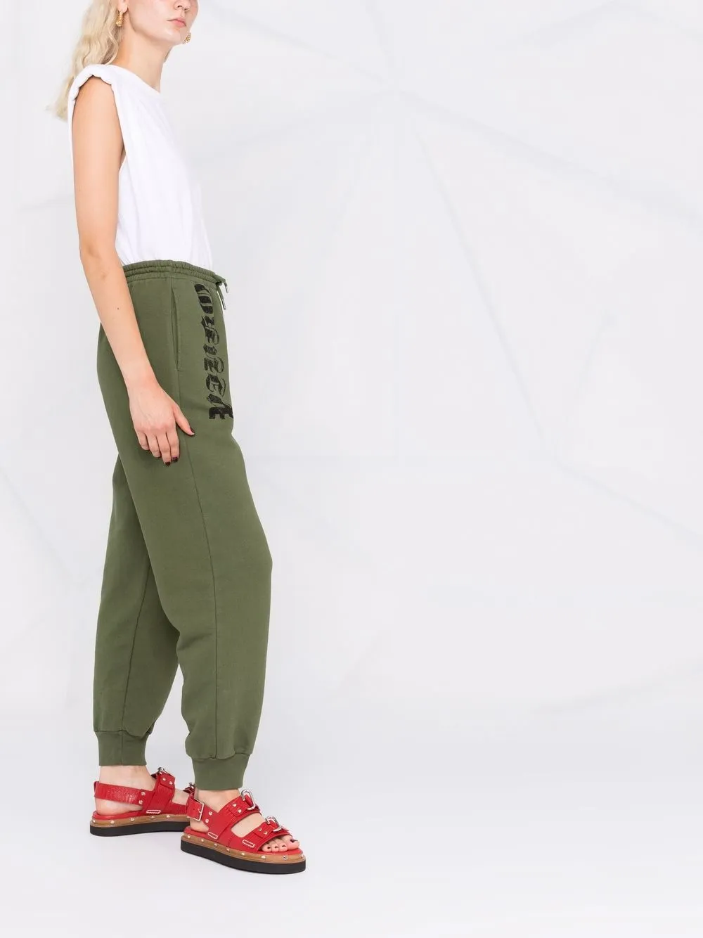 фото Pinko спортивные брюки с логотипом и кулиской