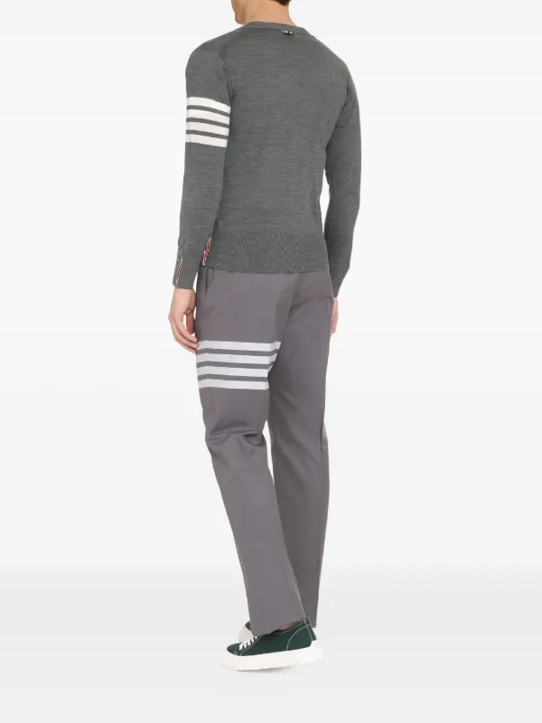 Thom Browne 4-Bar Knitted Cardigan | Grey | FARFETCH