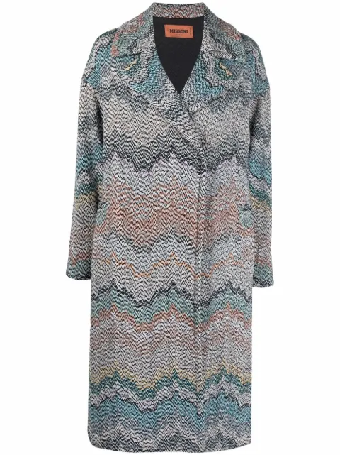 Missoni belted-waist midi trench coat