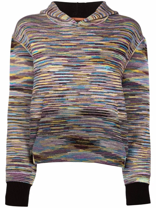 knitted pullover hoodie