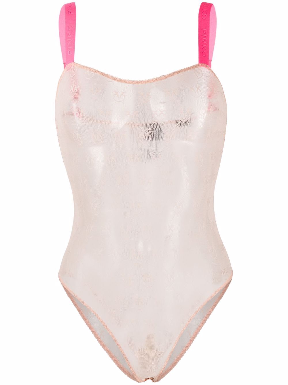 Pinko Monogram-lace Body In Pink