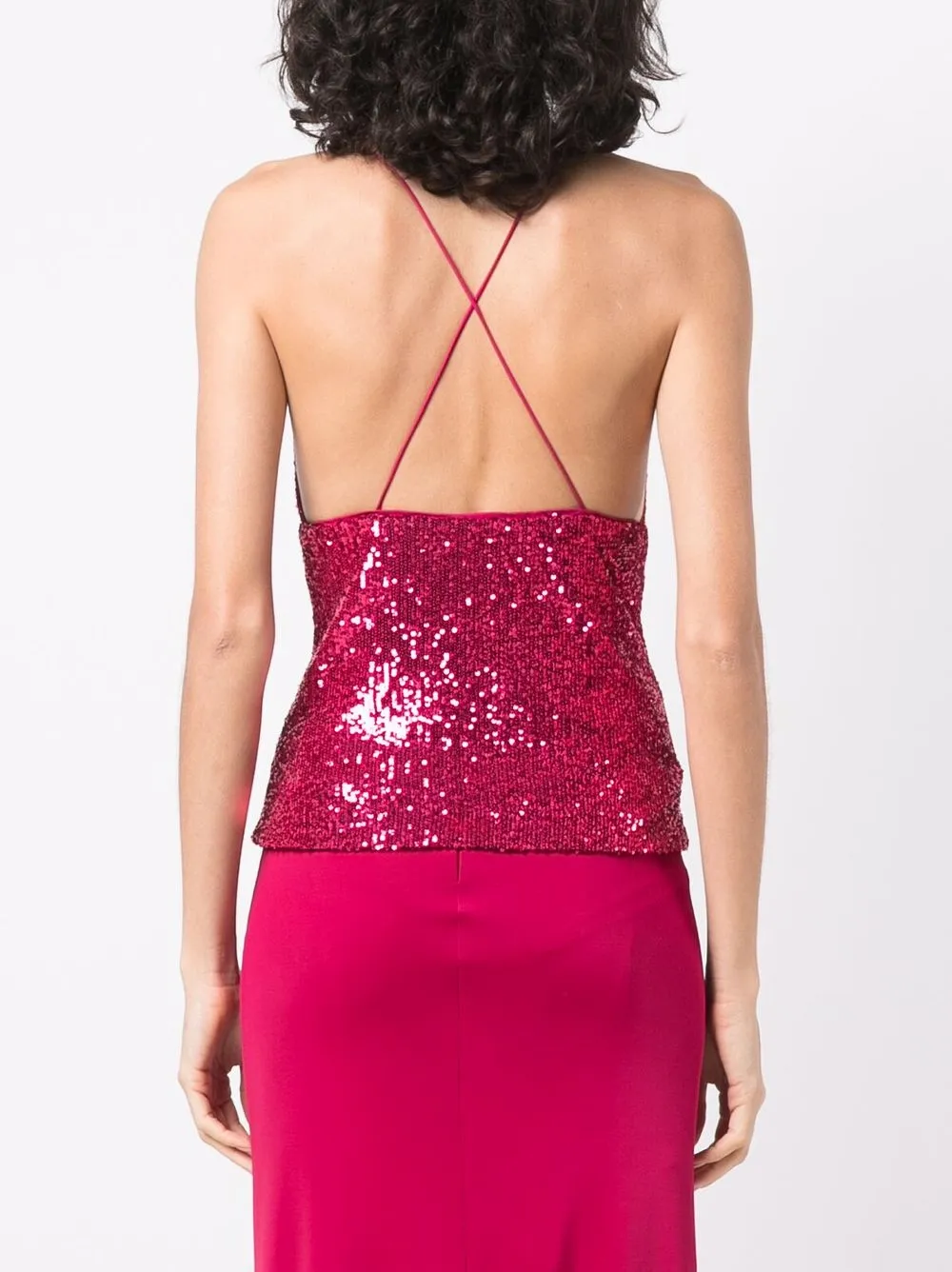 фото Pinko топ с v-образным вырезом и пайетками