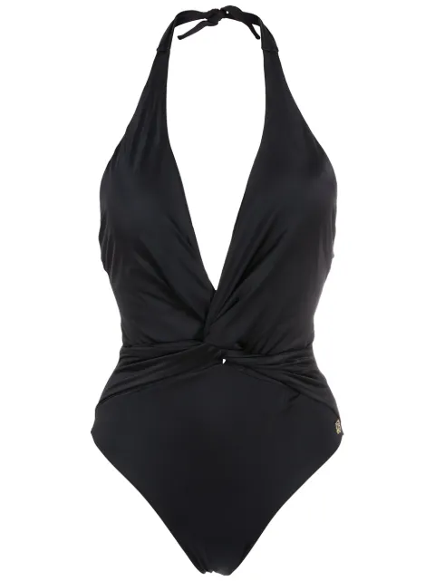 Brigitte twist-detail halterneck swimsuit