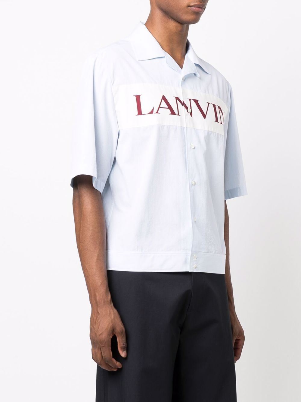 фото Lanvin рубашка с короткими рукавами и логотипом