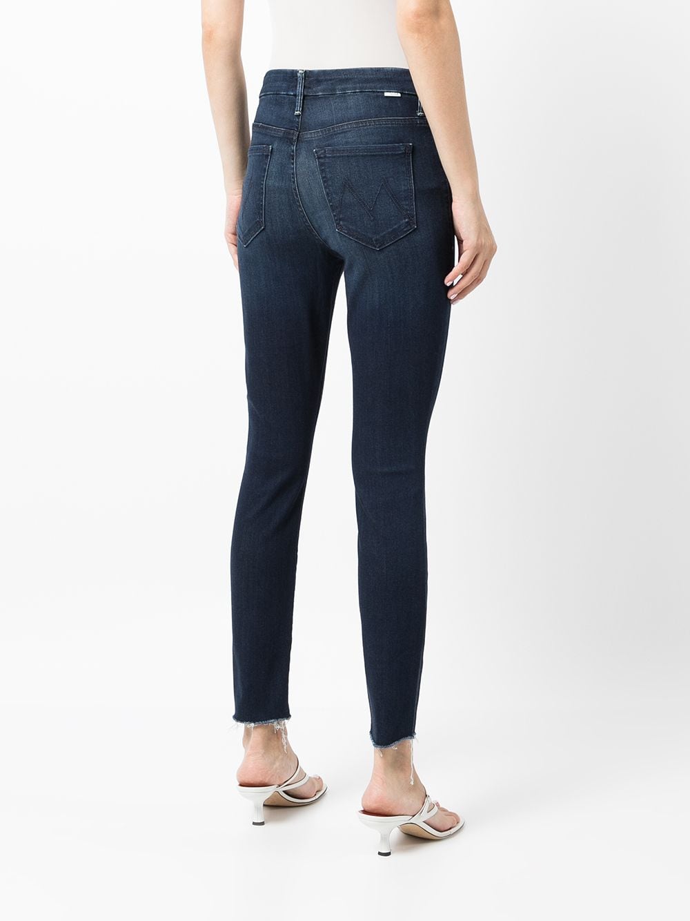 Shop Mother Mid-rise Skinny Jeans In Blau