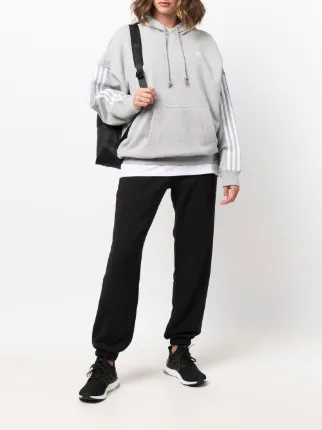 three-stripe logo oversize hoodie展示图